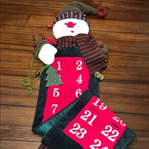 Plush Snowman Christmas Countdown Hanging Decor
